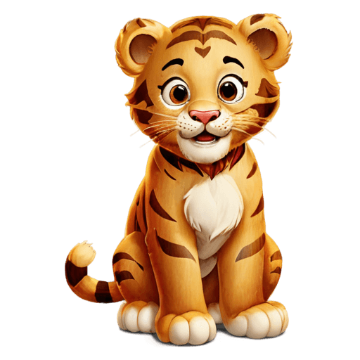 tigre, lindo personaje de dibujos animados, lindo personaje, lindo! C4D, león lindo