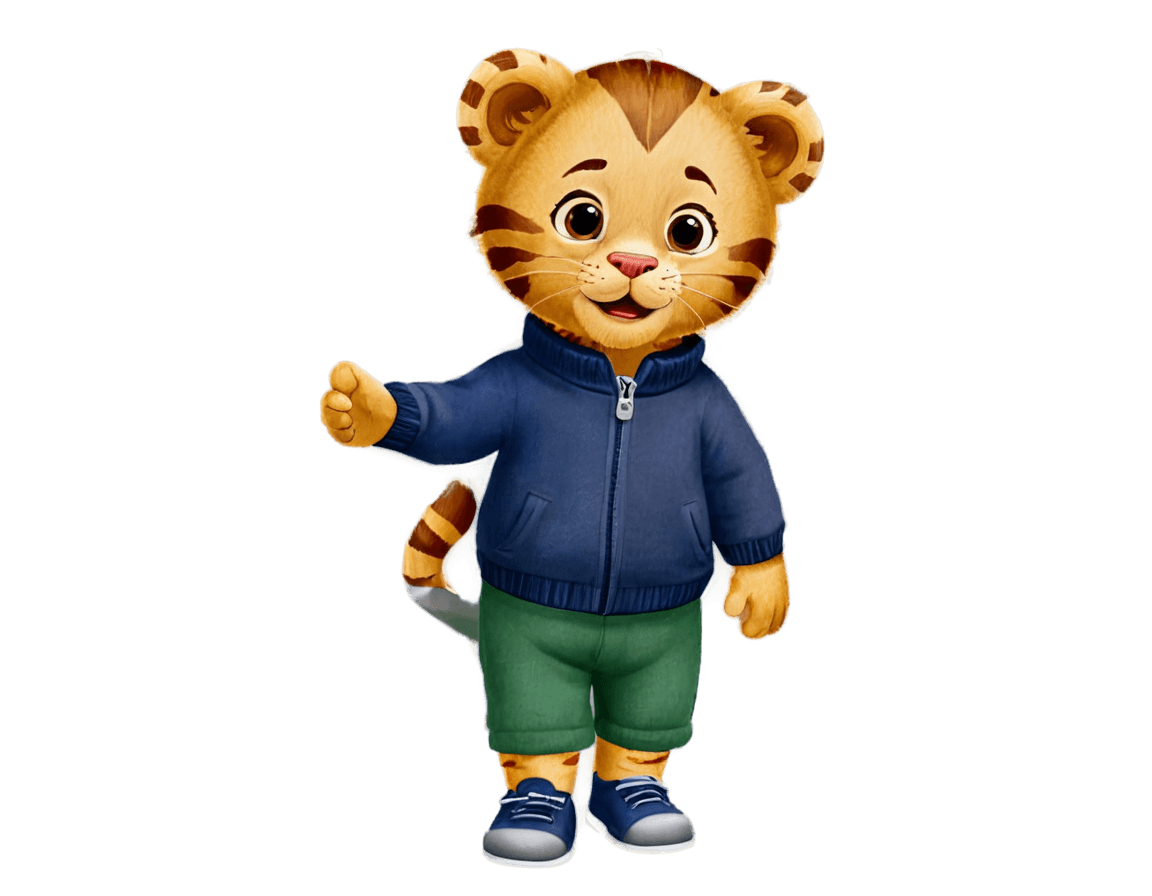 tiger,daniel tiger 3 png,((tiger)),anthropomorphic tiger,cub,a tiger