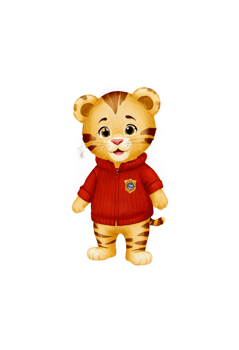 ¡Tigre, lindo! C4D, lindo personaje de dibujos animados, fondo dorado, iluminación de fondo brillante, icono de león