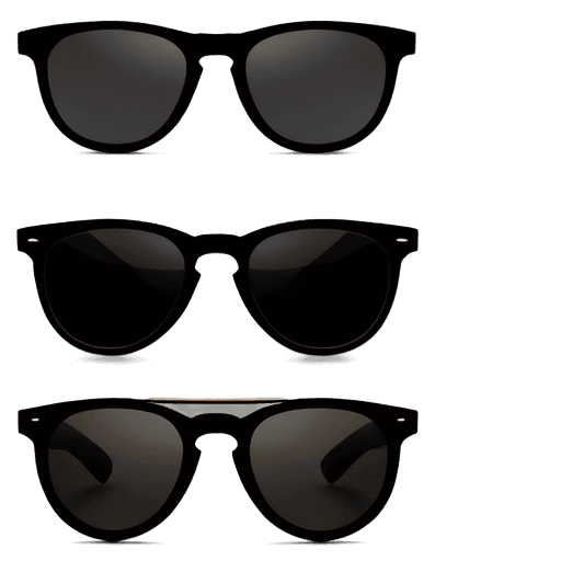 gafas de sol, gafas de sol vanguardistas imágenes prediseñadas png, gafas cuadradas negras, sombreado de imagen suave, efecto de sombreado 3d, destellos de lente