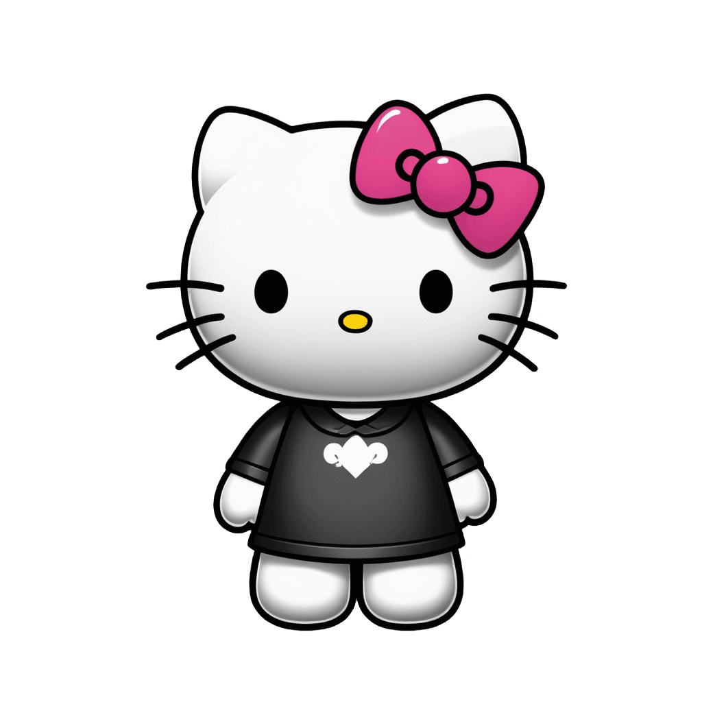 Hola Kitty, linda!! Chibi!! catgirl, lindo personaje de dibujos animados, sanrio, killstar, gatito