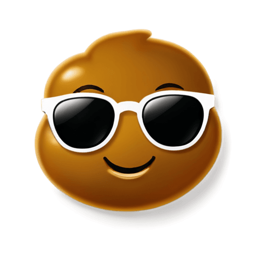 gafas de sol, emoji de ios, estilo de emoji, icono de aplicación de ios, emoticonos, caca