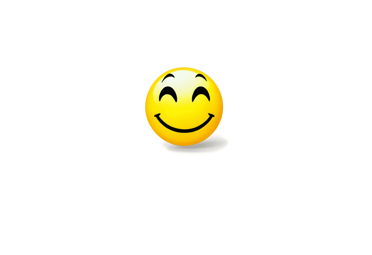 emoji serio png A yellow smiley ball with black eyes