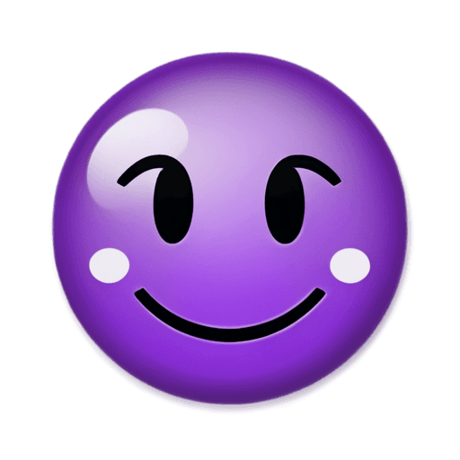 emoji symbols purple png Smiling purple emoticon on purple background