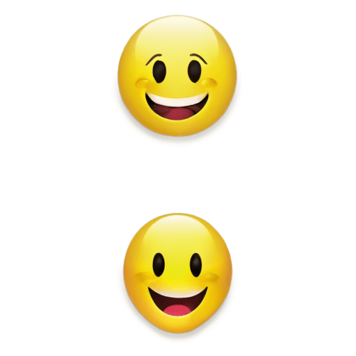 emoji tumblr png Two smiling emoticons on a yellow background