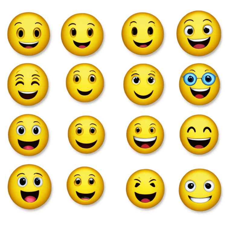 emojis for discord server png A collection of 16 different smiling emojis