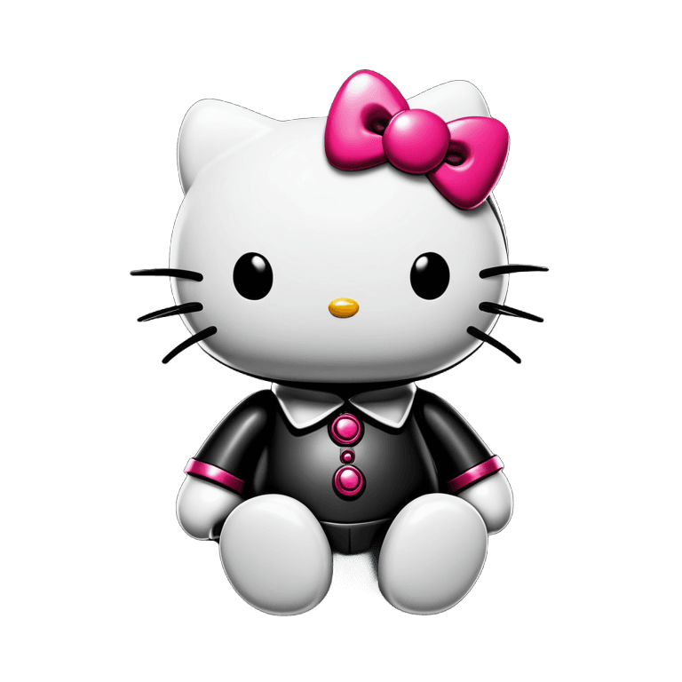 Hello Kitty，邪恶的Hello Kitty png，拟人化的母猫，可爱！C4D，全机器人！！猫，猫