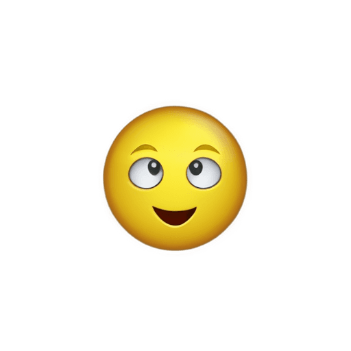 exciting emoji png A yellow emoticon with a smiling face and eyes