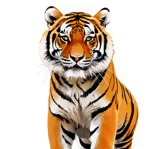 tiger,a tiger,((tiger)),depth map,tiger skin,half tiger