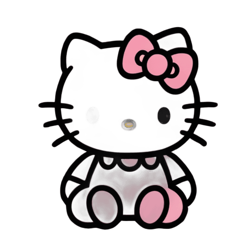 hello kitty,cute! c4d,dark!!!,dark background”,elokitty,black background)