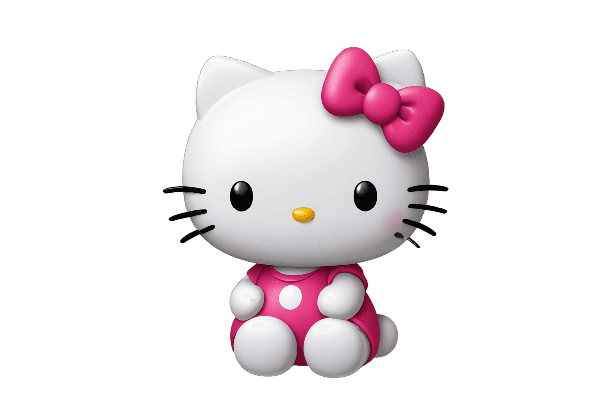 ¡Hola gatito, lindo personaje de dibujos animados, sanrio, lindo! C4D, lindo gato, elokitty