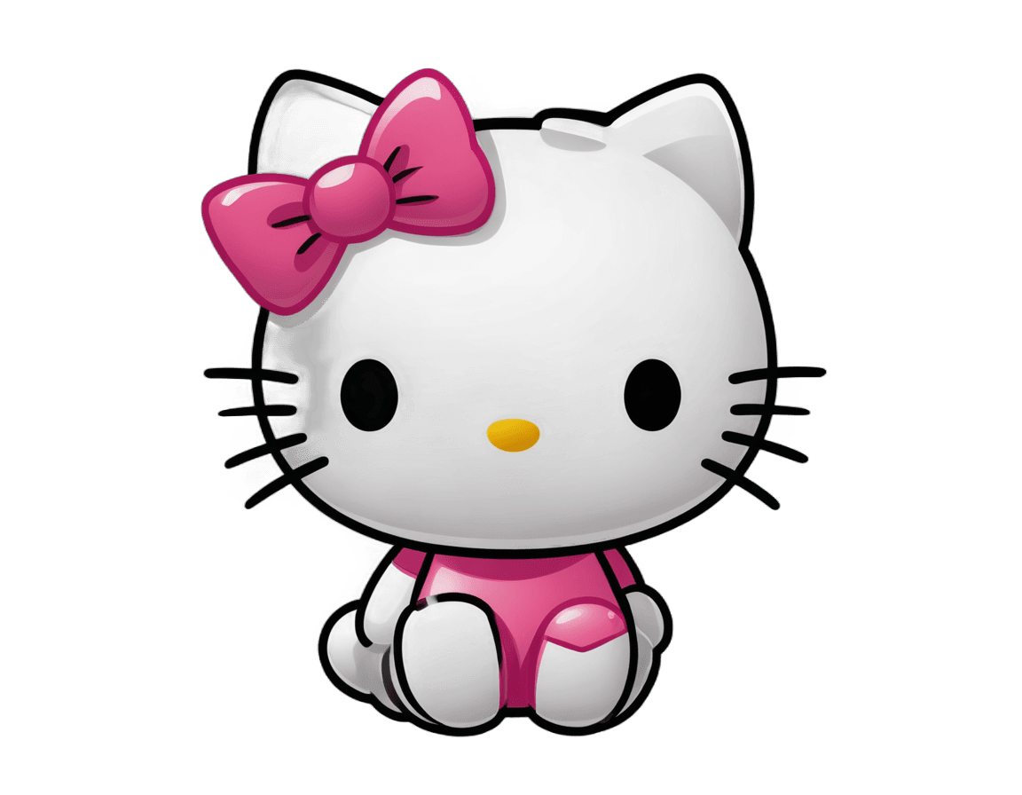 hello kitty,kitty,cute cartoon character,a cute cat,cute!! chibi!!! catgirl,kawaii hq render