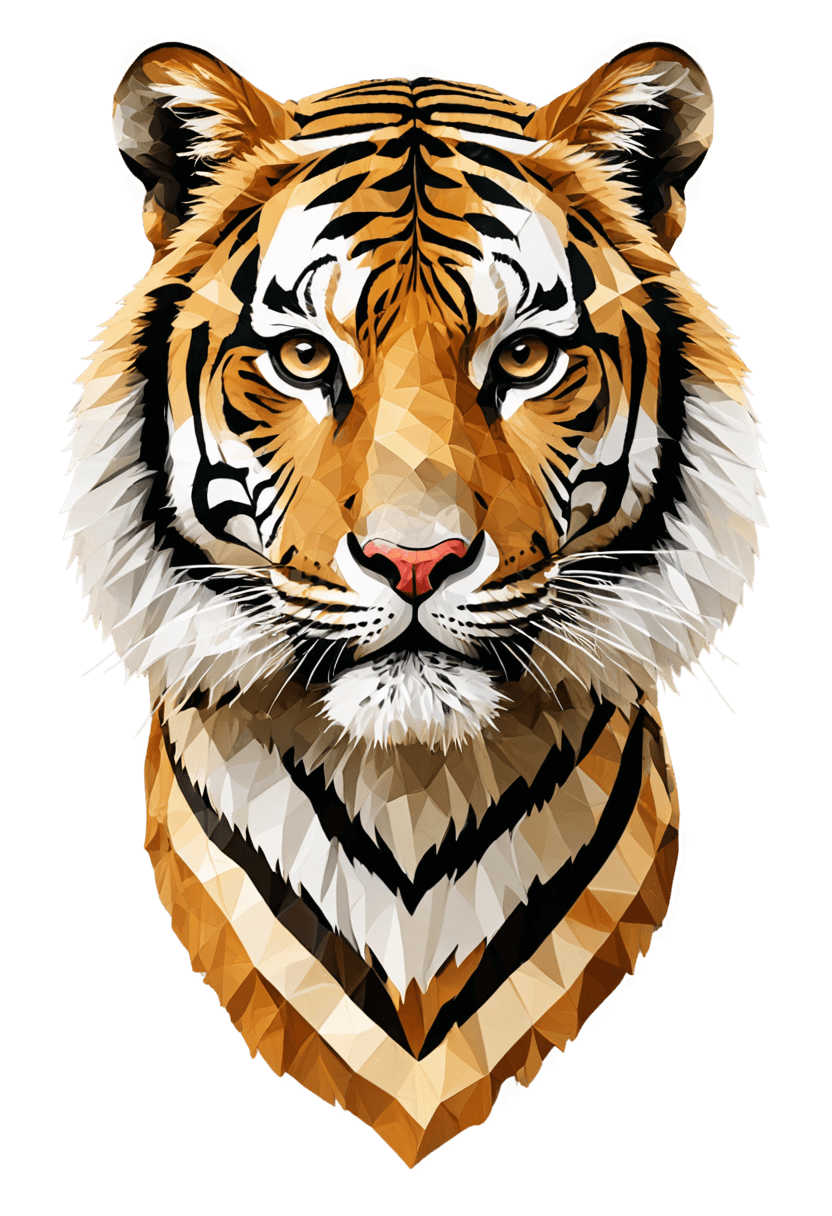 tiger,geometric tiger png,polygonal art