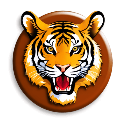 tigre, icono del juego, tigre antropomórfico, icono de la aplicación de citas