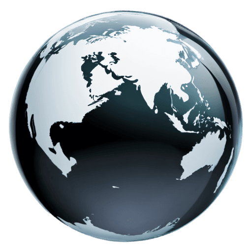 glass globe png transpararent A globe with a dark blue background