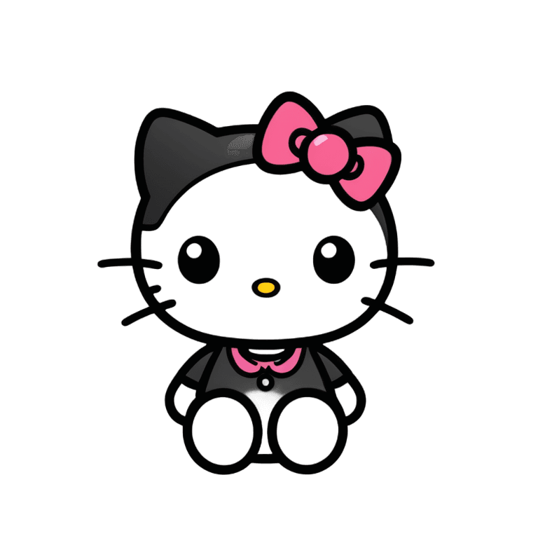 hello kitty, gótico hello kitty png, gatito, fondo negro), color negro, gato hembra antropomórfico