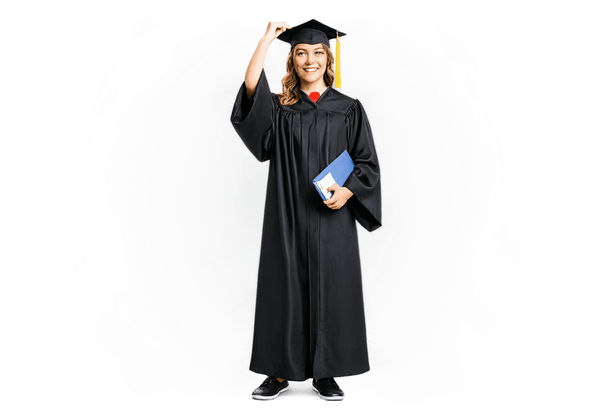 graduation emoji png A smiling graduate holds a diploma and a book