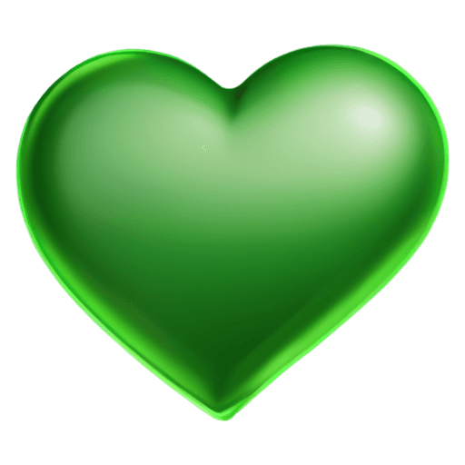 green heart clipart png transparent A glowing green heart on a green background