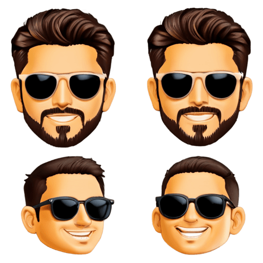 sunglasses,dating app icon,dynamic portrait style,futuristic avatars,ios app icon,face icon