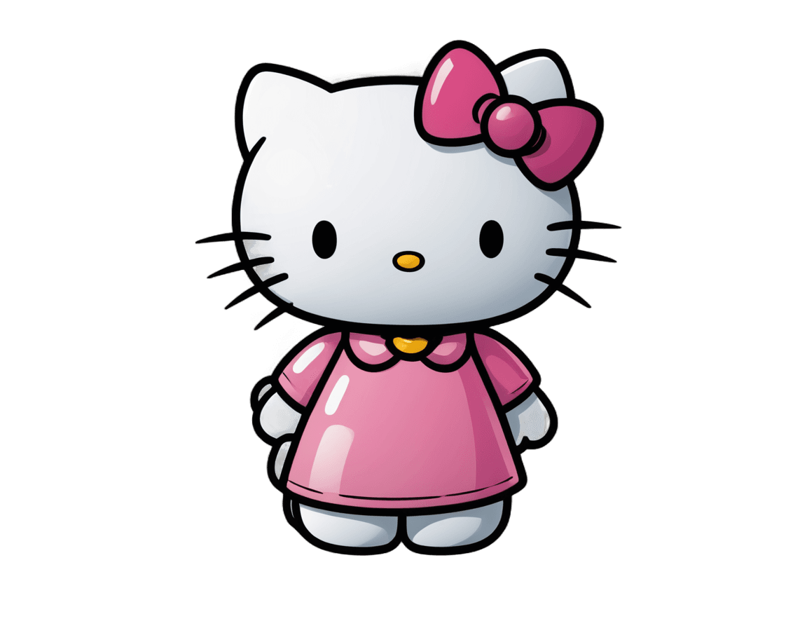 hello kitty, gato hembra antropomórfica, lindo personaje de dibujos animados, sanrio, elokitty, personaje del juego