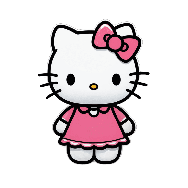 hello kitty,gato hembra antropomórfica,sanrio,lindo personaje de dibujos animados,elokitty,caricaturesco lindo