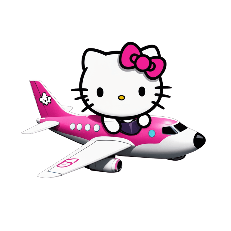 hello kitty,hello kitty airplane png,aircraft,sanrio,kawaii cat,speedy aircraft