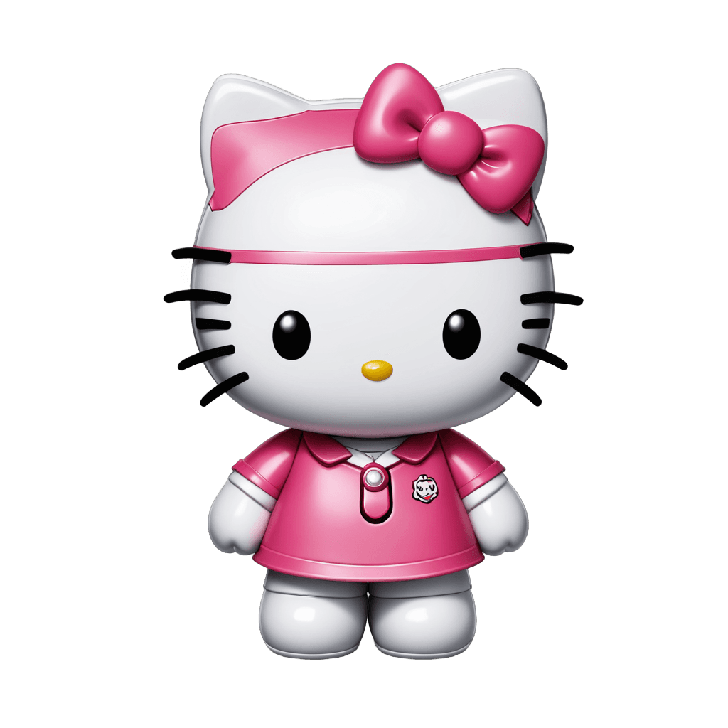 Hello Kitty，Hello Kitty 和 Daniel Png，拟人化母猫，乙烯基玩具小雕像，拟人化，全身吉祥物