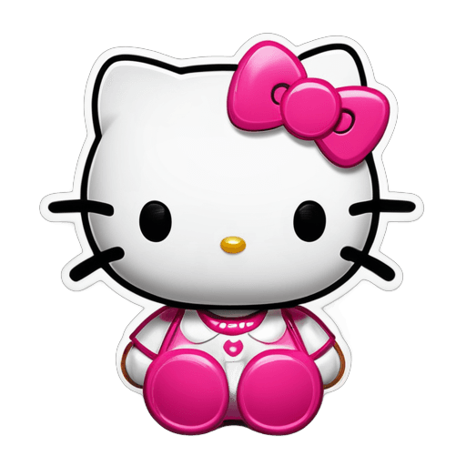 hello kitty,anthropomorphic female cat,kitty,clipart icon,sanrio,pink iconic character