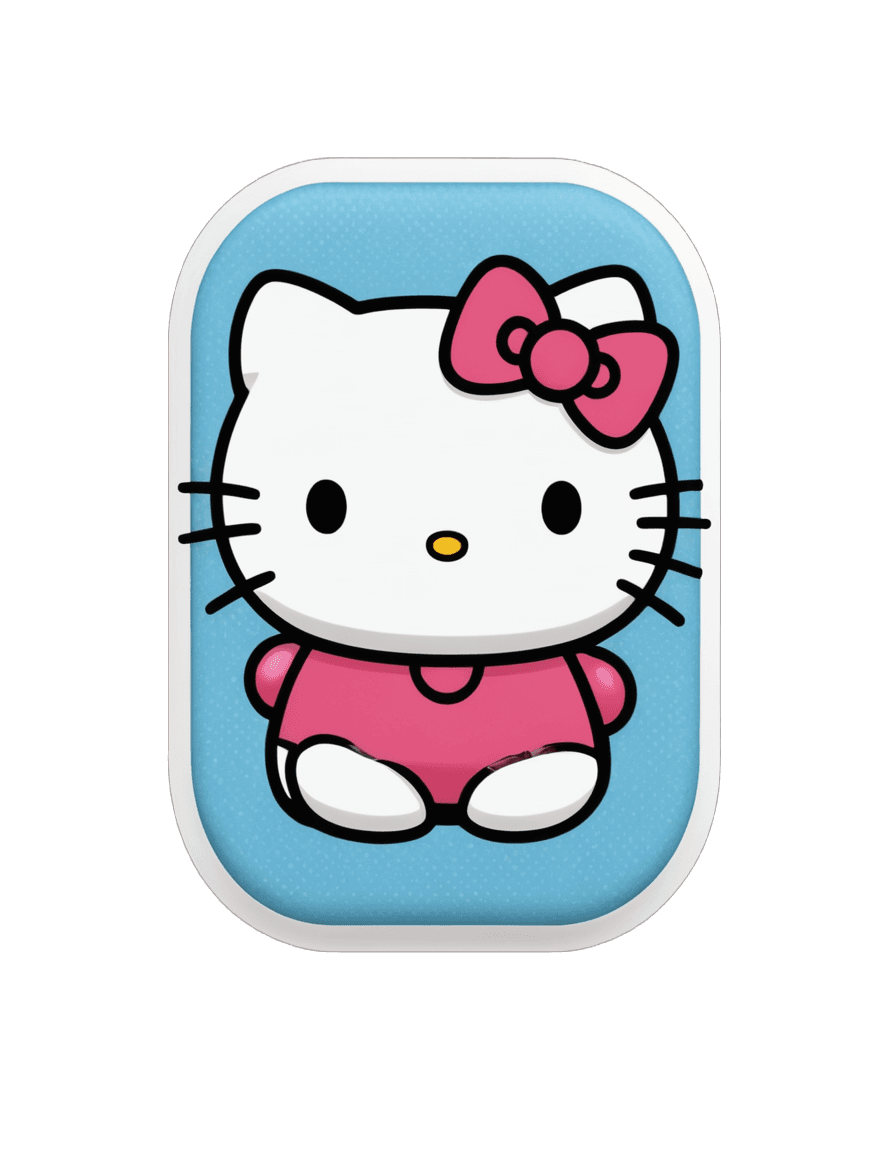 hello kitty,hello kitty bandaid png,cute cartoon character,clipart icon,anthropomorphic female cat,cartoonish cute