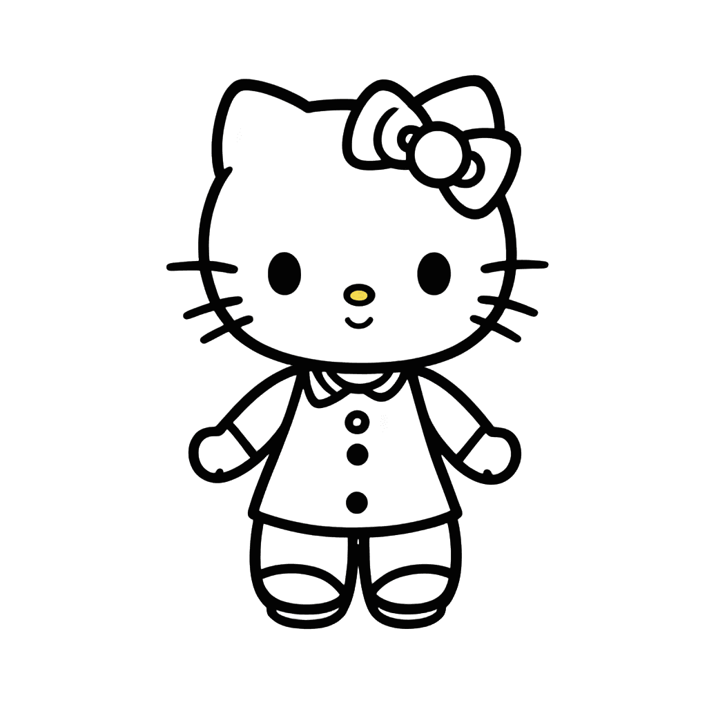 hello kitty,glowing-eyes-and-mouth,glowing yellow face,sanrio,diode lighting,flash image