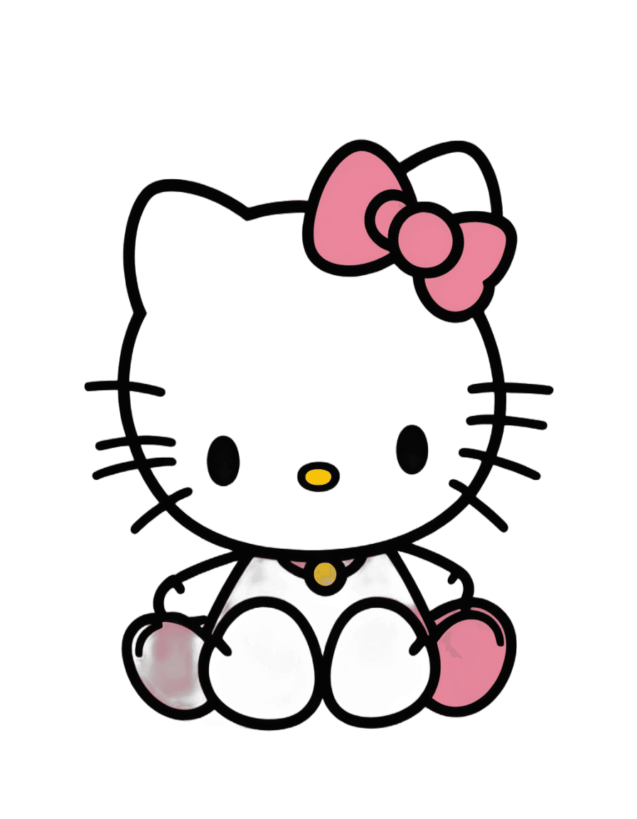 hello kitty,hello kitty borders png,elokitty,cute! c4d,transparent background,black cat