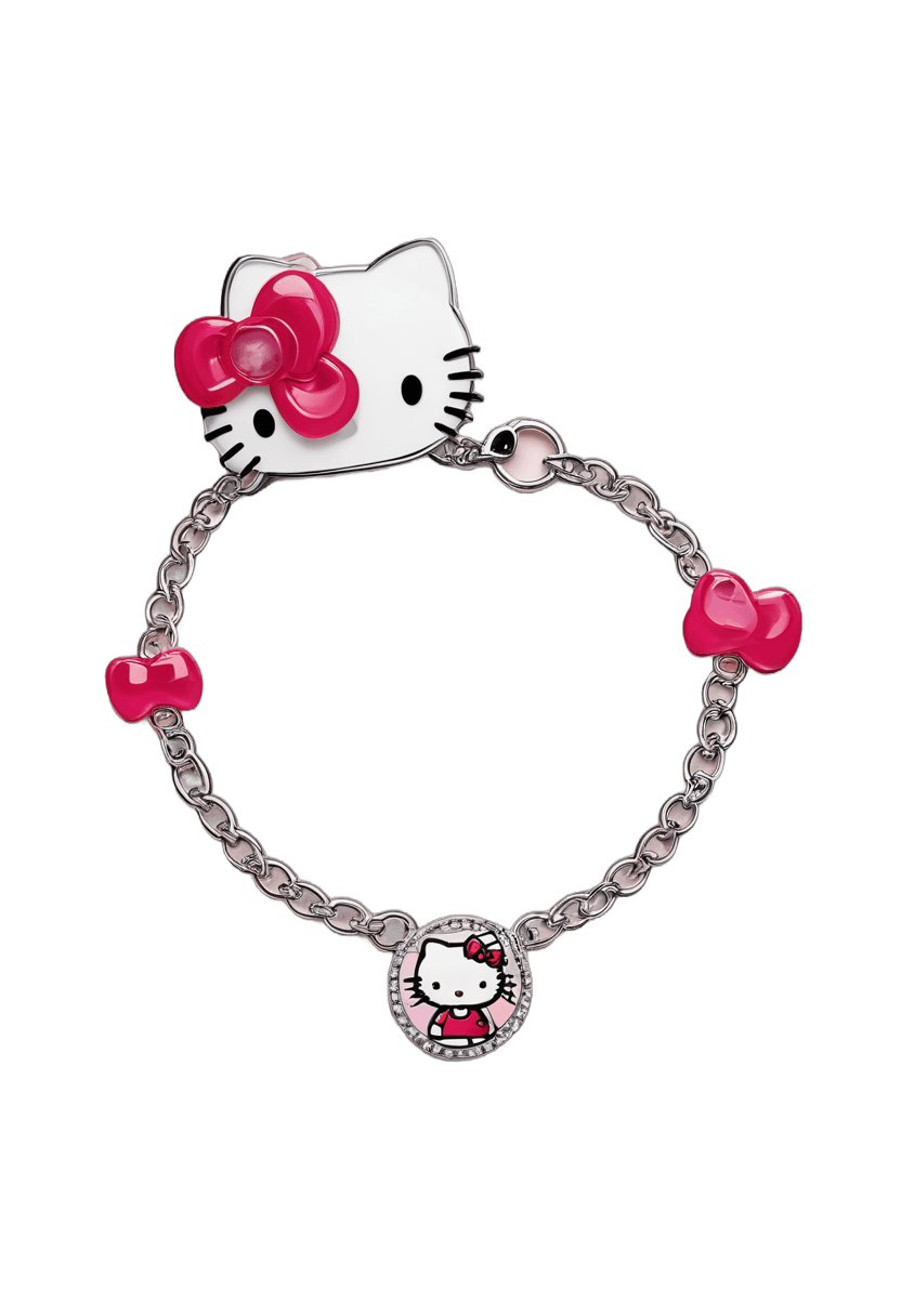 hello kitty, joyería de rapero, joyería, pulseras y collares, pulseras, gatito