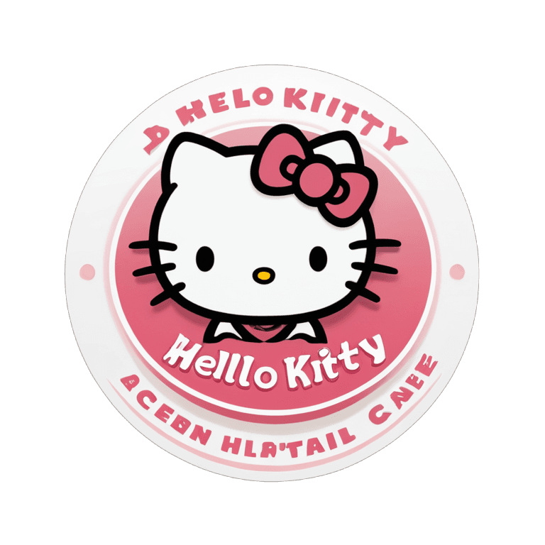 Hello Kitty, Hello Kitty Café PNG, Neco Arc, HCL, Diseño de parche de silicona, Pegatina hinchada