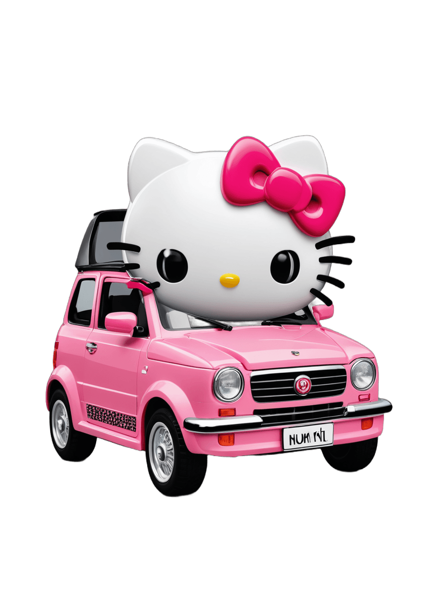 Hello Kitty，Kia Soul，可爱！c4d，汽车，吉祥物流行funko，可爱玩具