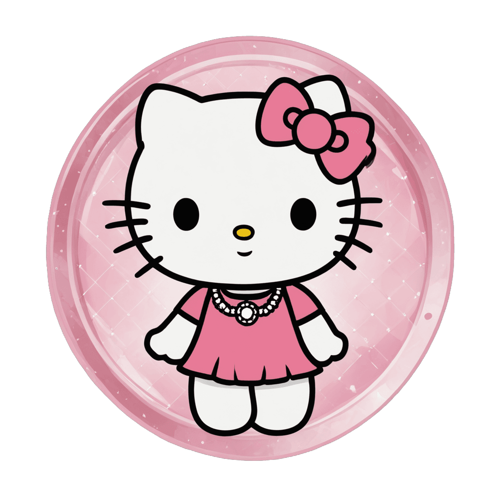 hello kitty,oval face,clipart icon,round format,character icon