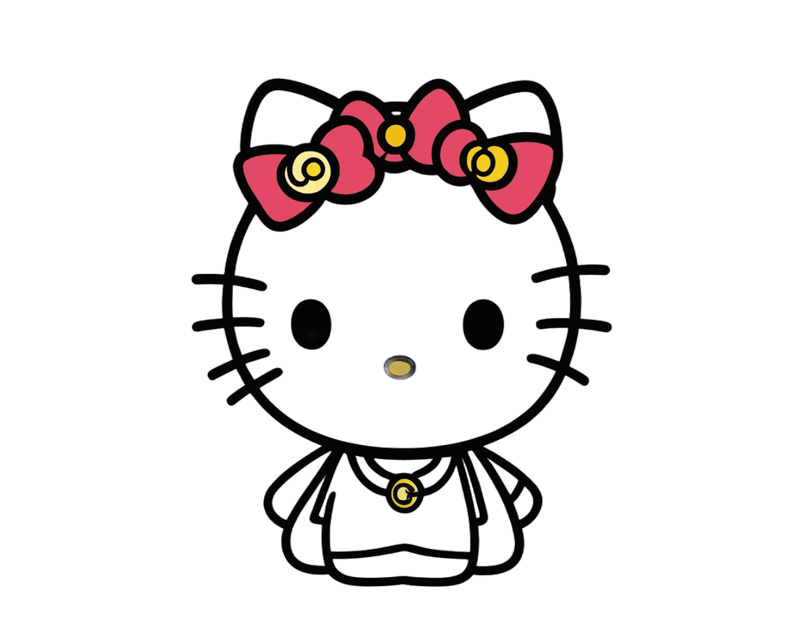 Hola Kitty, Sanrio, Imagen Flash, Lindo!! Chibi!! catgirl, fondo negro oscuro, gato kawaii