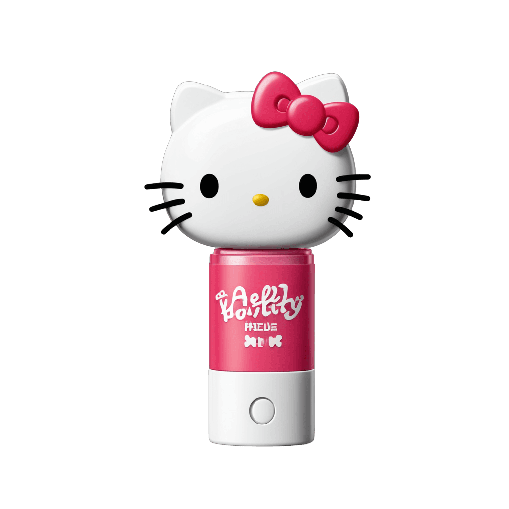 hello kitty,hello kitty chapstick png,official product image,face - up,product image,coral lipstick