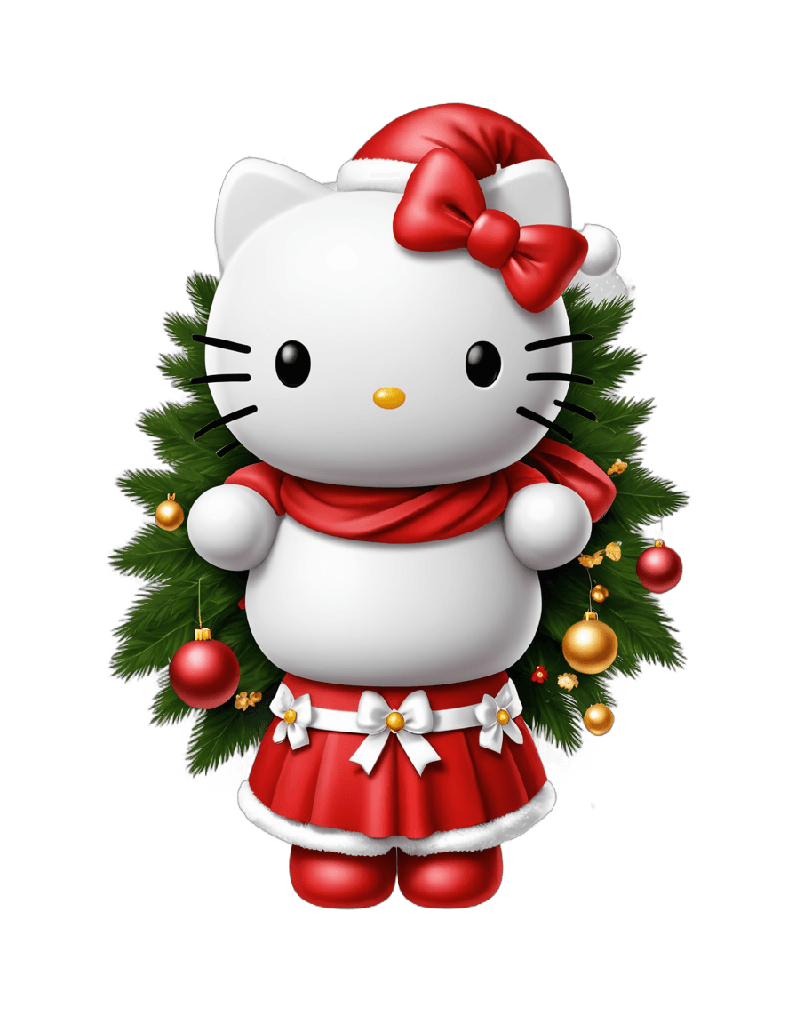 ¡Hola gatito,Hola gatito Navidad png,gatito,lindo! C4D, adornos decorativos, icono de imágenes prediseñadas