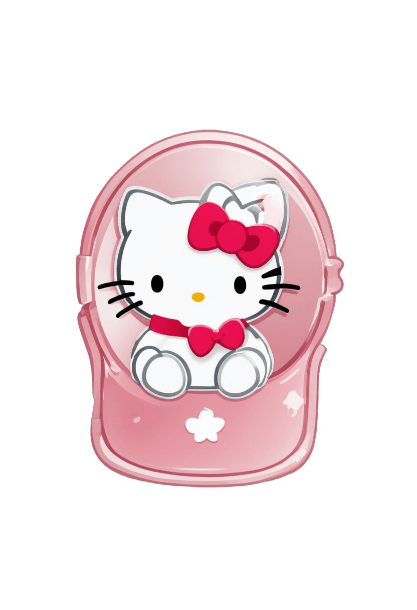 Hello Kitty，Hello Kitty Concha png，剪贴画图标，蓬松贴纸，三丽鸥，儿童玩具