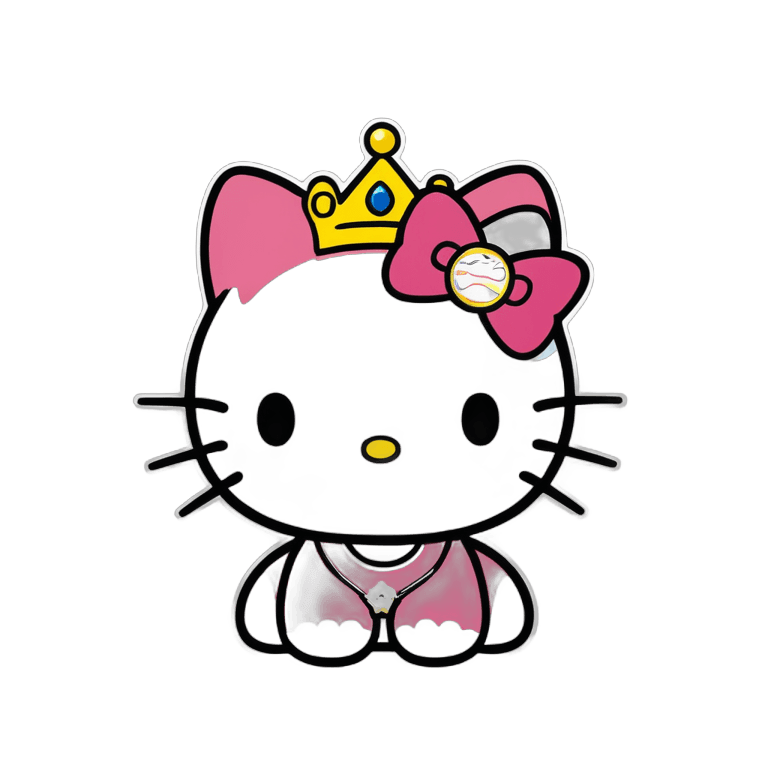 Hello Kitty，Hello Kitty Crown Png，黑暗公主，三丽鸥，黑铁头饰，拟人化母猫