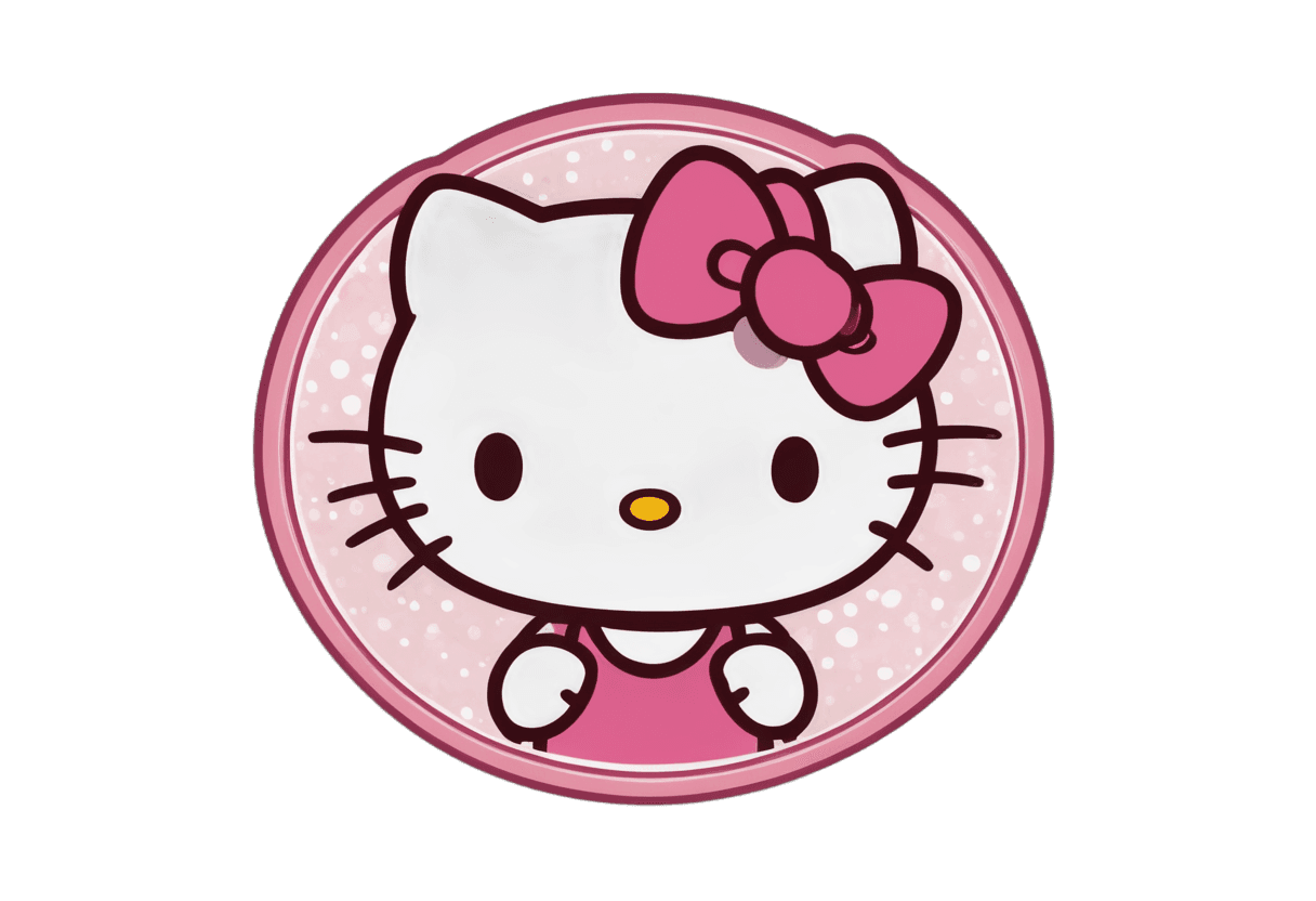 Hola gatito, Sanrio, pegatina de purpurina, lindo!! Chibi!! catgirl, pegatina, ilustraciones de pegatinas