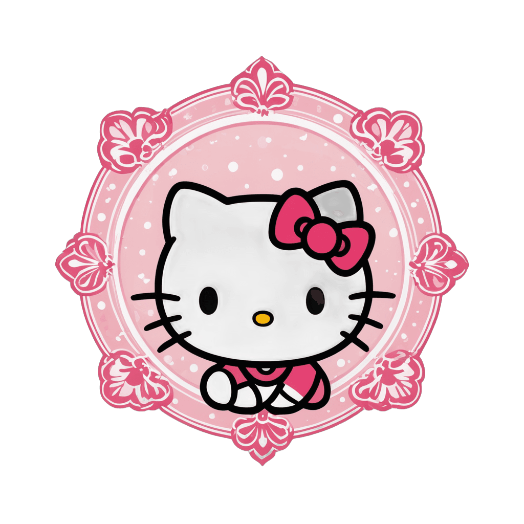 Hello Kitty, Hello Kitty Marcos y Bordes PNG, Sanrio, Icono de imágenes prediseñadas, Pegatina hinchada, ¡lindo! C4D