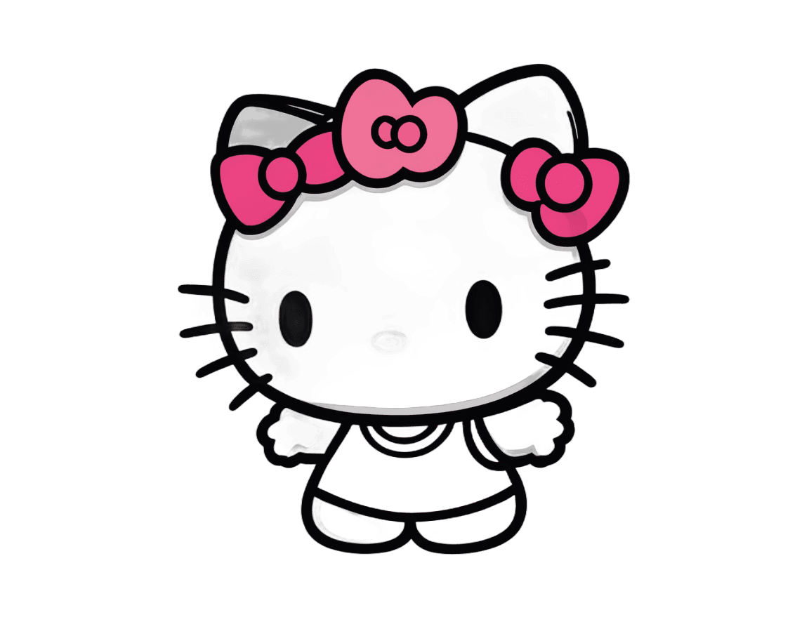 hello kitty,hello kitty gun png,cute! c4d,dark background”,cute!! chibi!!! catgirl,black background)