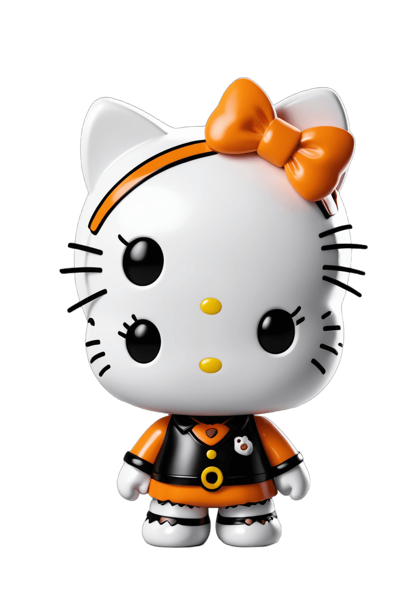 hello kitty,fully robotic!! cat,robotic cat,kawaii hq render