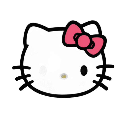 hello kitty,kitty,black backround. inkscape,dark black background,plain black background,clipart icon