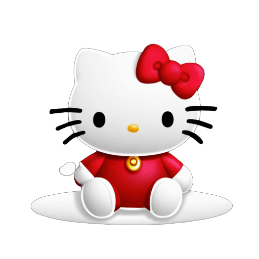 ¡Hola gatito, lindo personaje de dibujos animados, sanrio, lindo! C4D, linda caricatura, icono de imágenes prediseñadas