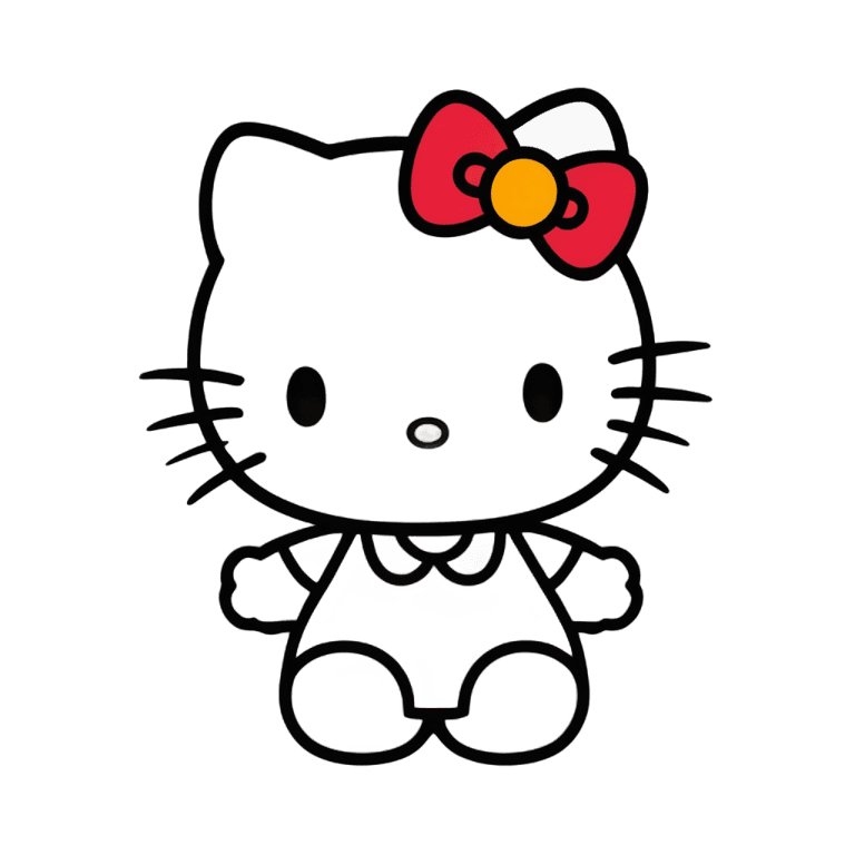 hello kitty,sanrio,anthropomorphic female cat,clipart icon,sticker - svg