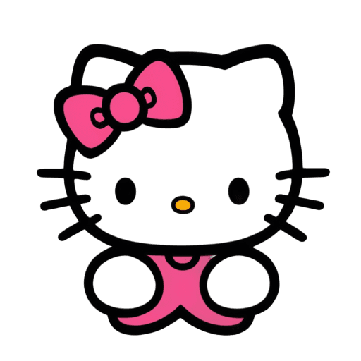 hello kitty,hello kitty no background png,cat theme logo,glowing-eyes-and-mouth,flash image,sanrio