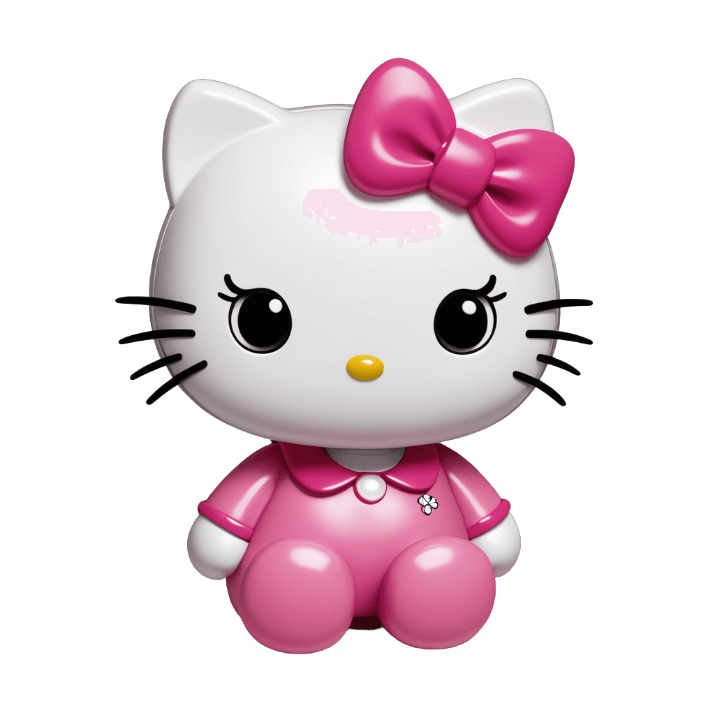 hello kitty,kitty,pink iconic character,cute! c4d,cute cartoon character,anthropomorphic female cat