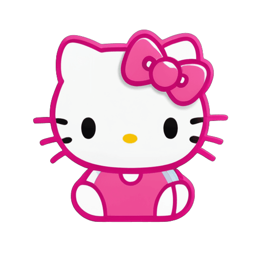 hello kitty,hello kitty pink png,kitty,sanrio,cute cartoon character,anthropomorphic female cat